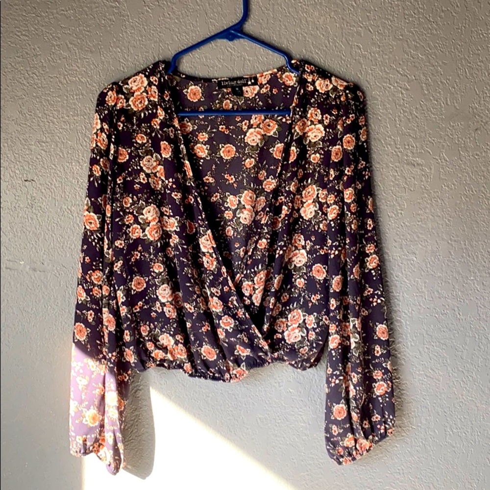Floral long sleeve top